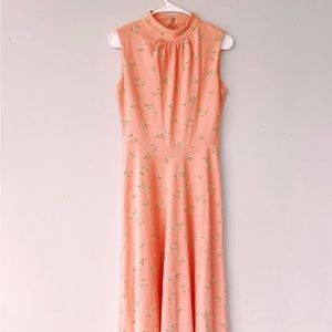 Vintage 70s Retro Daisy Floral Dress